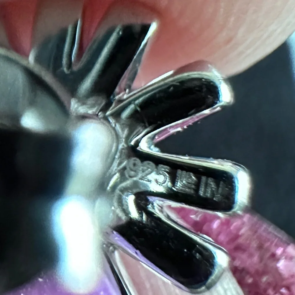 Sunburst Blue Diamond earrings by Colleen Lopez - Picture 5 of 7